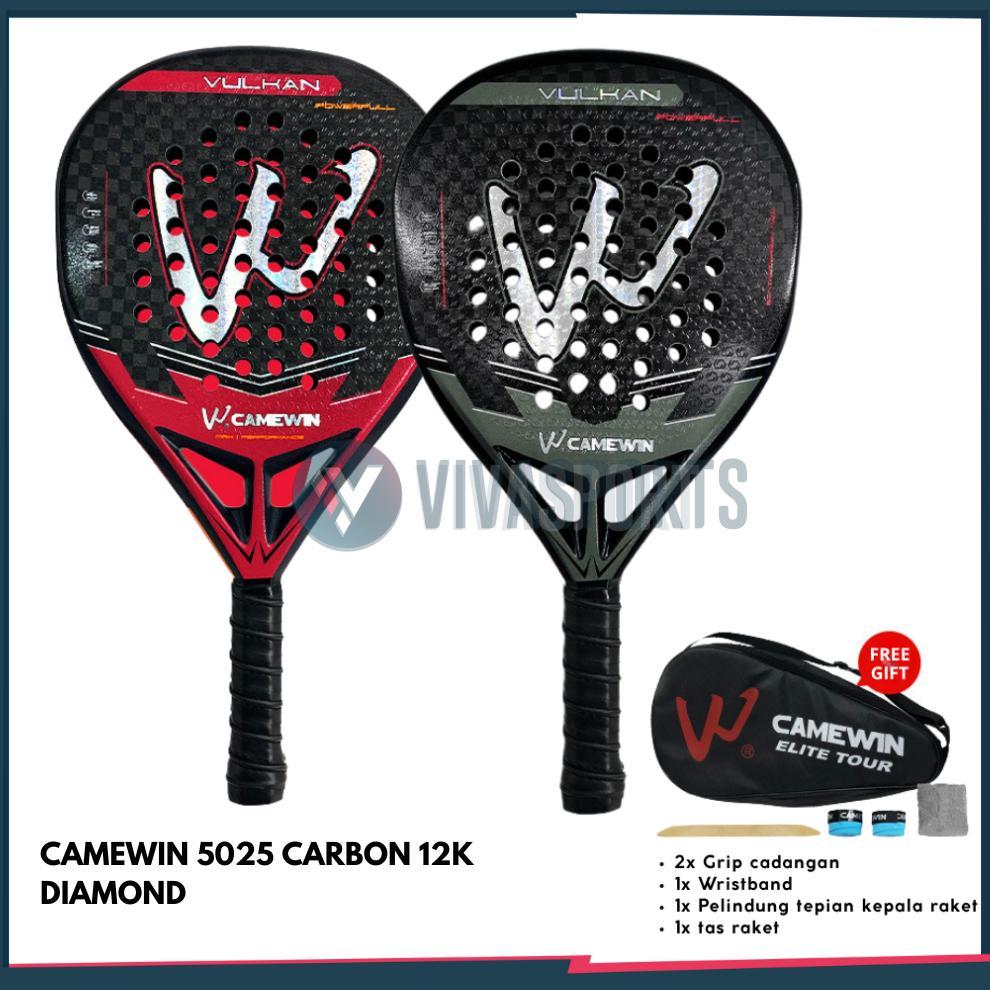 VIVASPORTS - CAMEWIN 5025 VULKAN Raket Padel Carbon 12K / Padel Racket CAMEWIN 5025 Original