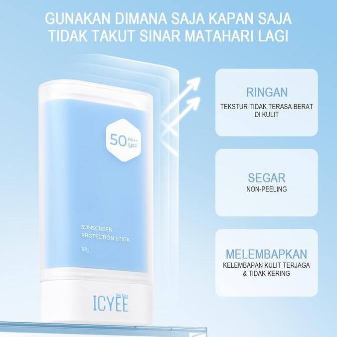 Cantikjamin Icyee Sunscreen Protection Stick Spf50 Pa++ 18G | Easy Application & Lightweight | Hydra