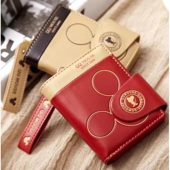 Dompet pendek import QQ MOUSE fashion wanita bahan kulit TL54