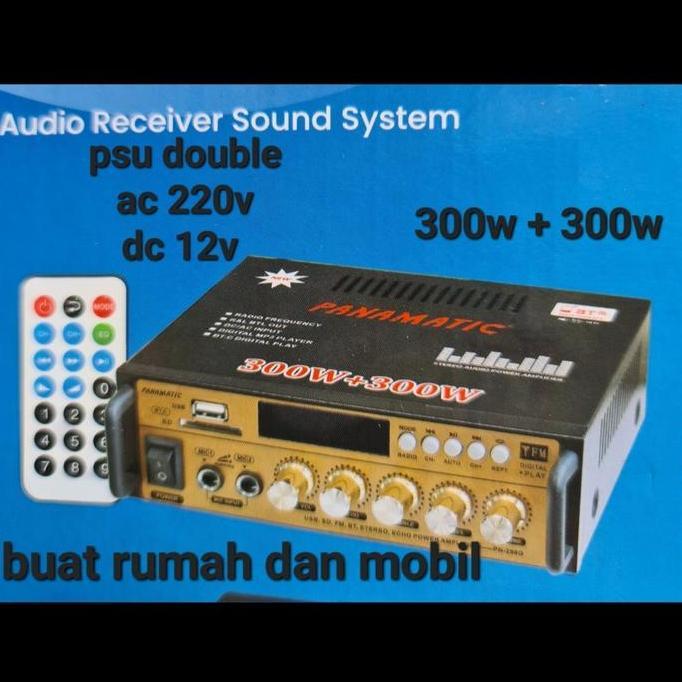 POWER + TONE KONTROL + KIT MP3 PLAYER BLUETOOTH BT MIC ECHO KARAOKE 300W + 300W CONTROL BLUETOOT PEN