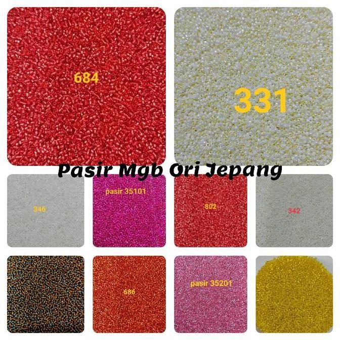 Lansungkirim- Payet Jepang Mgb Ori Pasir Pelangi Dan Polos Mgb Ori Jepang/ Pilihan Wrana Mgb / Payet
