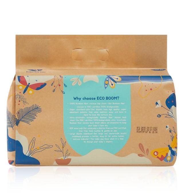 Cod,Bisa- Eco Boom Bamboo Diaper Nb34 - Popok Tape Bayi Eco Friendly Diaper