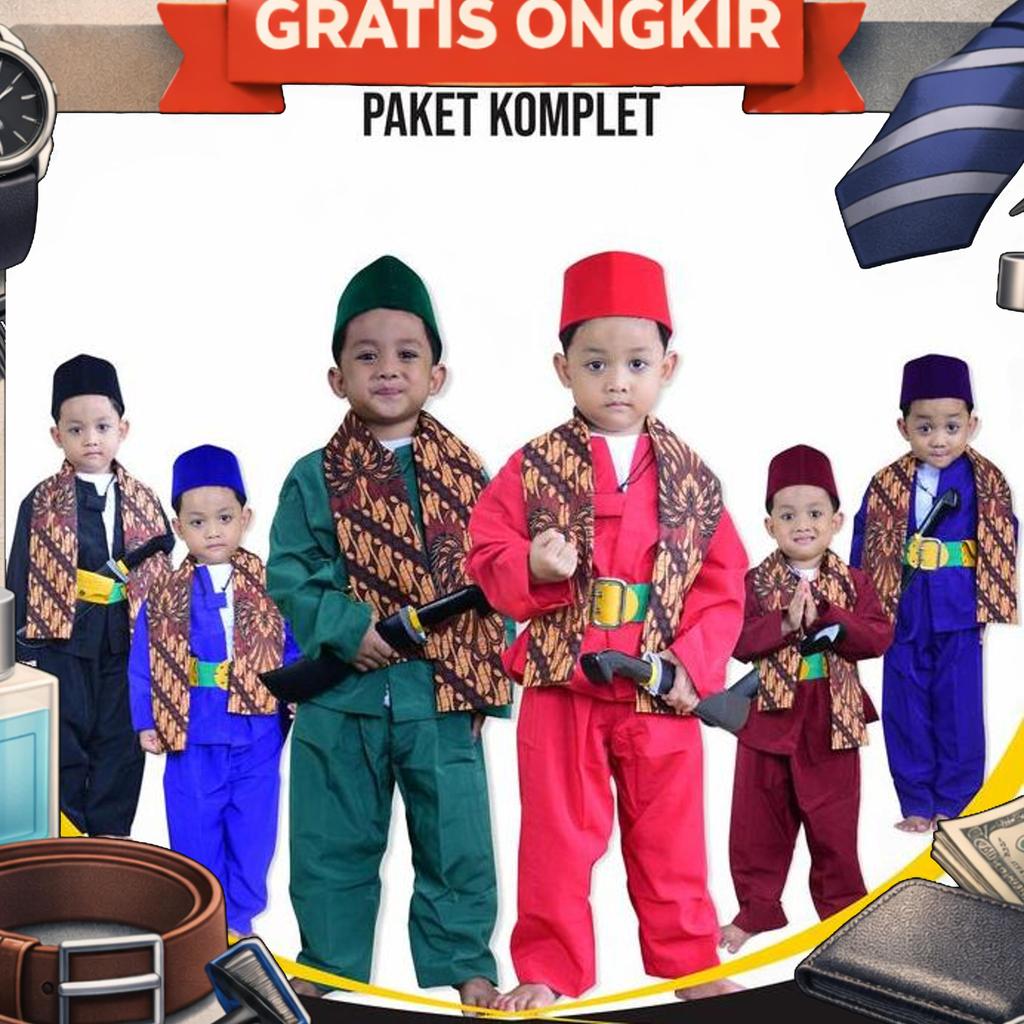 Baju Pangsi Betawi / Baju Pitung / Pakaian Adat Betawi / Baju Pangsi Pria