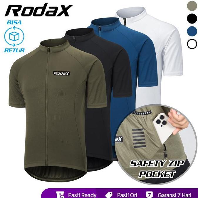 RodaX Cadet Jersey 3+1 Pocket Zipper Cycling Jersey Professional Breathable Jersey Roadbike Polos Sh