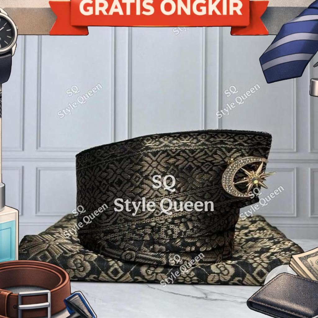 Setelan Rumpak Dan Tanjak Riau Melayu / Sarung Rumpak Tanjak Riau Budak Melayu