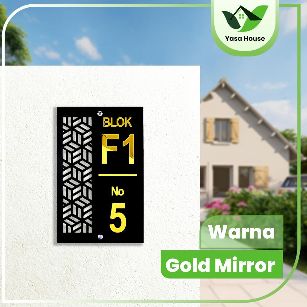 Plat Rumah Custom / Papan Nomor Rumah Akrilik/Custom Nomor Rumah Akrilik