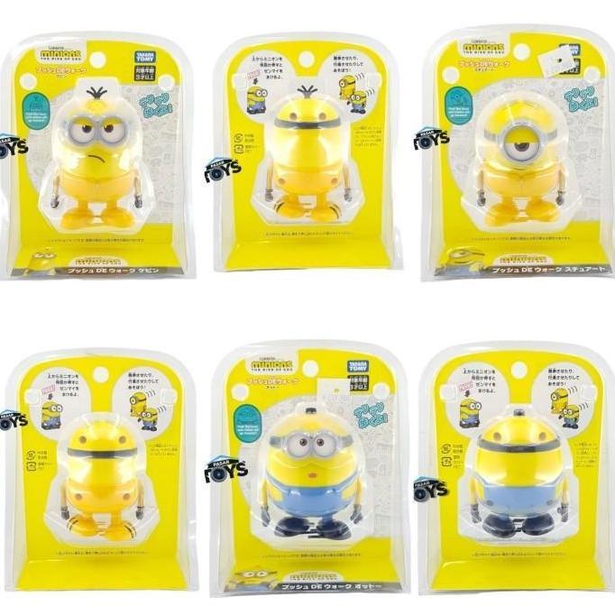 Takara Tomy Minions Push De Walk Mainan Mini Figure