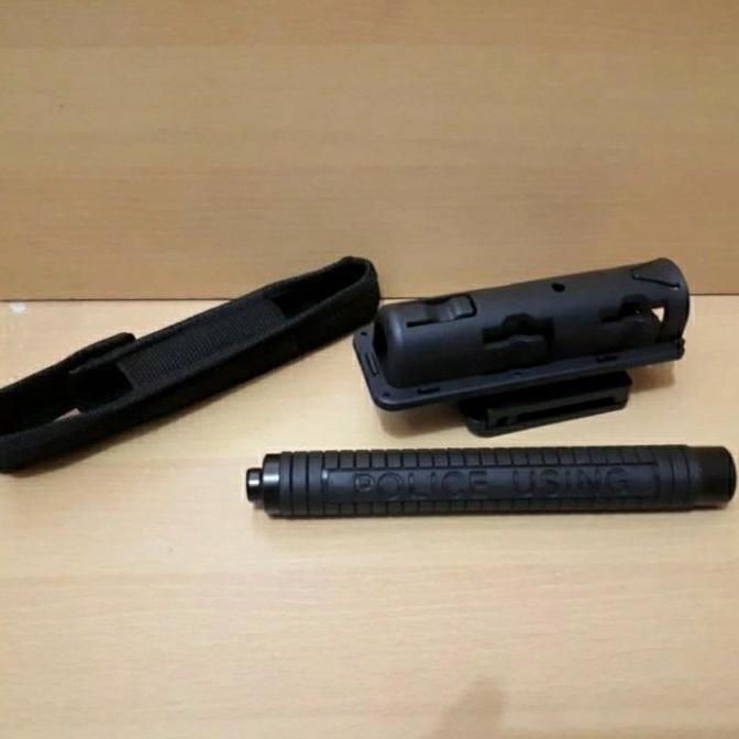 Baton Stick Stik Police Plus Holster Holder Sarung Pinggang