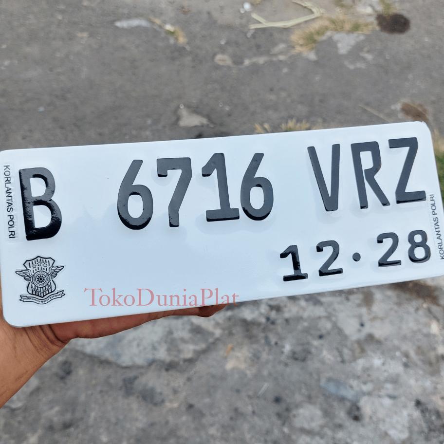 Buat Baru Angka Plat Motor Putih Ketok Angka Plat Putih Motor Baut Tanam DP02