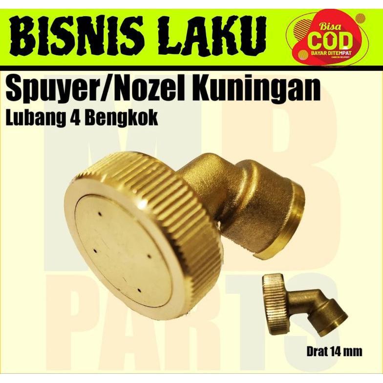 Bisa Cod Nozle Kuningan Lubang 4 Taiwan/ Spuyer Kabut / Nozel Sprayer Tangki Elektrik Kuningan Luban