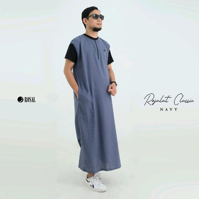 ROSAL - Rompi Sholat - Rojulat Classic - Rompi Shalat model Jubah gamis pria - Rompi Muslim - Rompi 