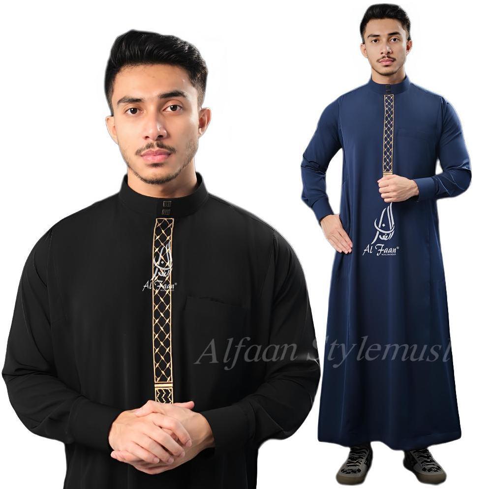 PREMIUM JUBAH AZMAN SLIMFIT BORDIR GAMIS SLIMFIT PRIA BORDIR JUBAH PRIA MUSLIM GAMIS PRIA PANJANG MA