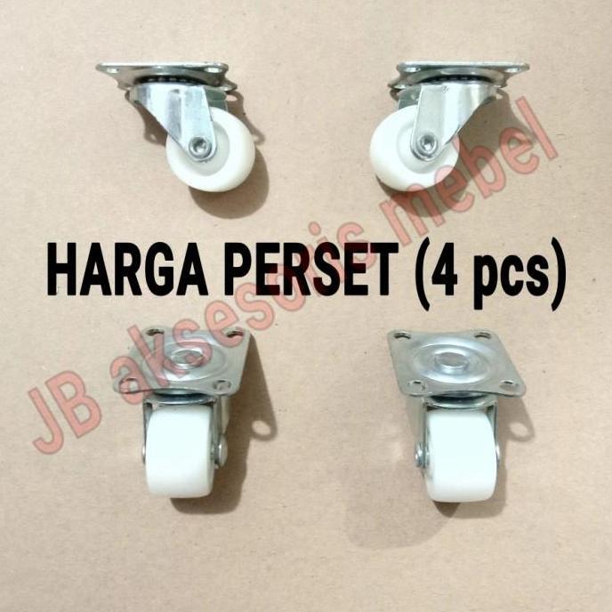 Bestone- RODA KOPER NYLON PUTIH 1" / RODA CASTOR CASTER NILON KECIL 4bj