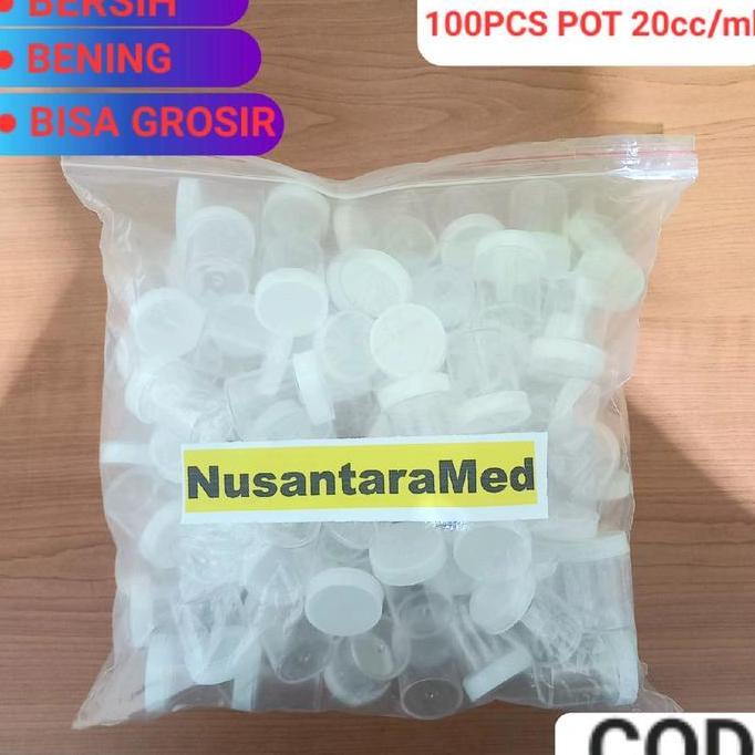 100Pcs Pot Urine 20cc Pot Saleb Pot Obat Pot Lab Pot Dahak