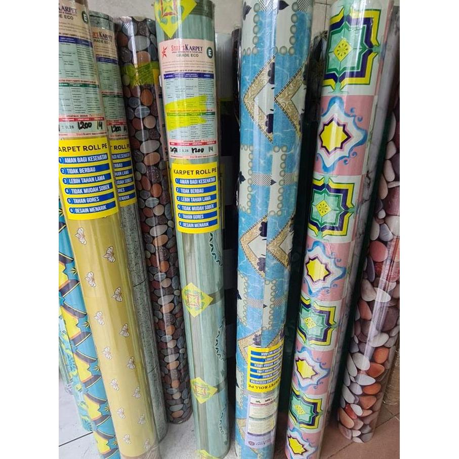 Karpet Lantai Plastik Sultan Stars Panjang 14 Meter Per Roll Pelindung