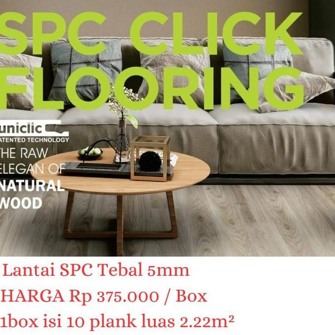 HOT SALE Lantai SPC 5mm / SPC Click sudah IXPE 4+1mm