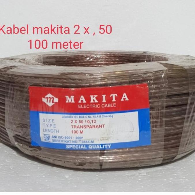 Tersedia Kabel Makita 2 X 50 Kabel Speaker Transparan Tembaga Murni