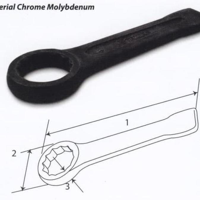 Tjap Mata Kunci Ring Ketok 41 Mm / Tjap Mata Slogging Wrench 41 Mm Perkakas
