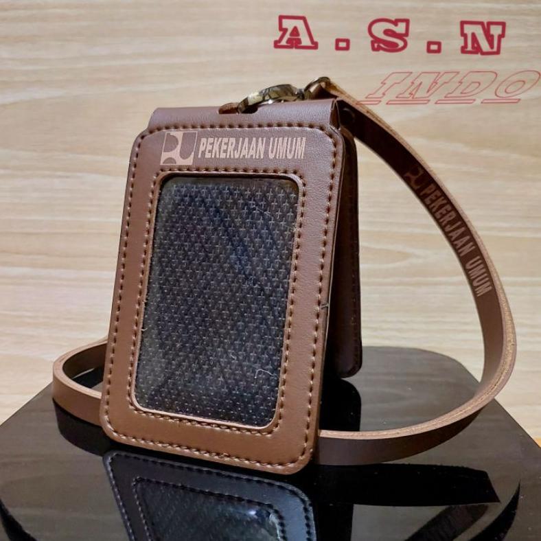 Id Card Kulit Lipat Magnet PUPR Id Card Kulit PUPR Lipat