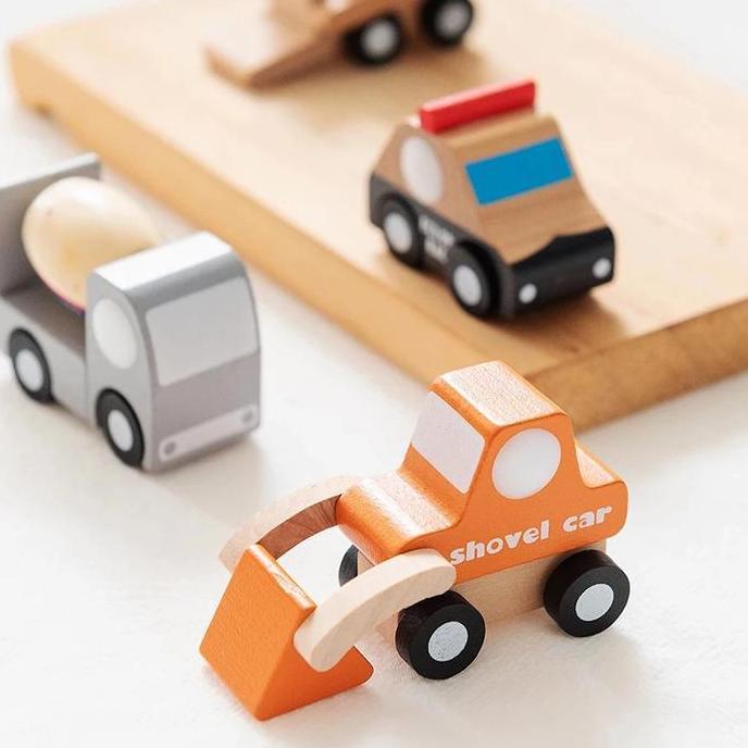 Thebest- Mainan Kayu Wooden Minicar Miniso Mobil Mobilan / Mainan Anak
