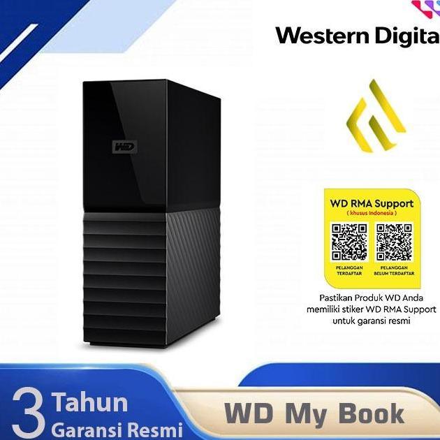 WD My Book 8TB Black Hitam - HD HDD Hardisk Eksternal External 3.5"