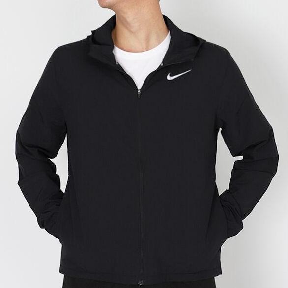 Promo Jaket Lari Nike Dri-Fit Woven Black - Cu5354-010