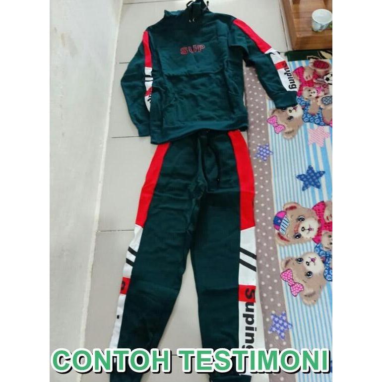 Sale Set Baju Setelan Olahraga Pria Dewasa Jaket Sweater Celana Training