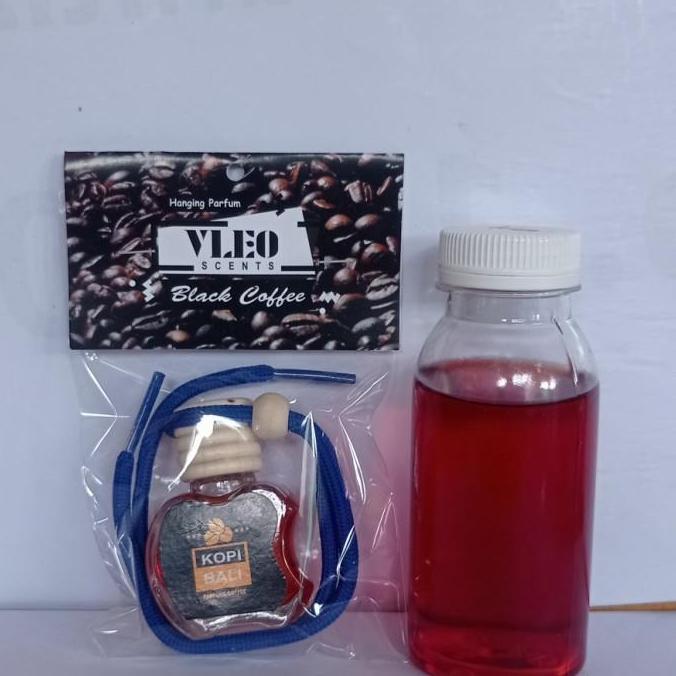 Thebest- Paket parfum mobil vleo + refill 100ml aroma kopi bali