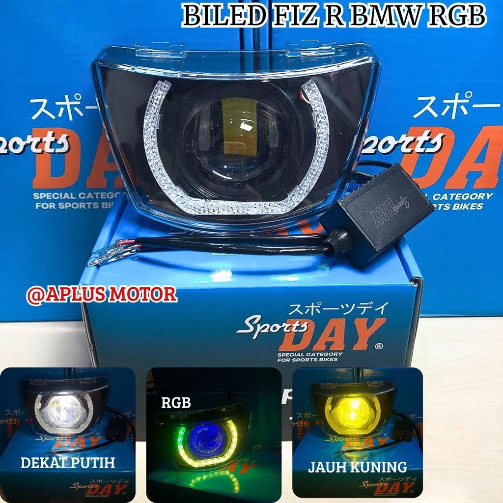 Hedlamp Reflektor Lampu Depan Daymaker Biled RGB FizR Fiz r Force Force One Force1 Grand Astrea Daym