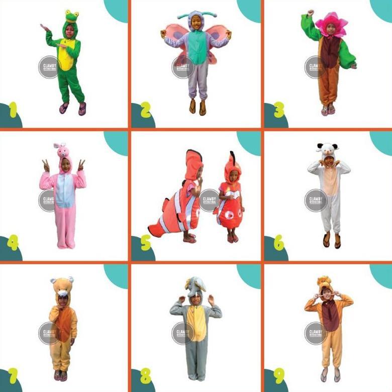 Kostum Baju Anak Karakter Hewan | Kostum Pentas Anak | Onesie Karakter