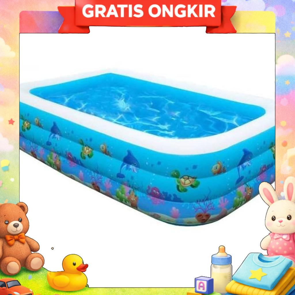Intime Yt-325 Kolam Renang Anak Besar 3 Ring [262X175X60Cm] 3K