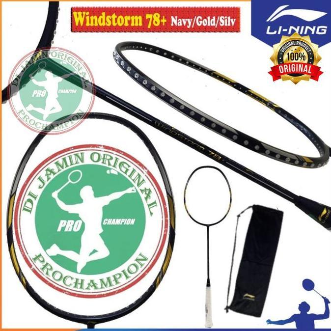 Termurah Lining Windstorm 78 Plus Raket Badminton Original