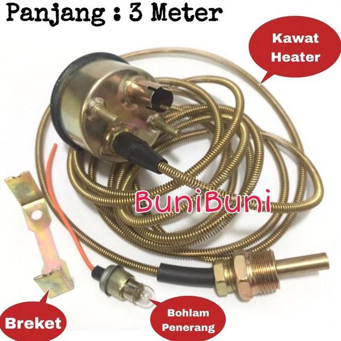 Ampere Temperatur / Ampere Panas / Meter Pengukur Suhu Air Untuk Mobil & Mesin Universal