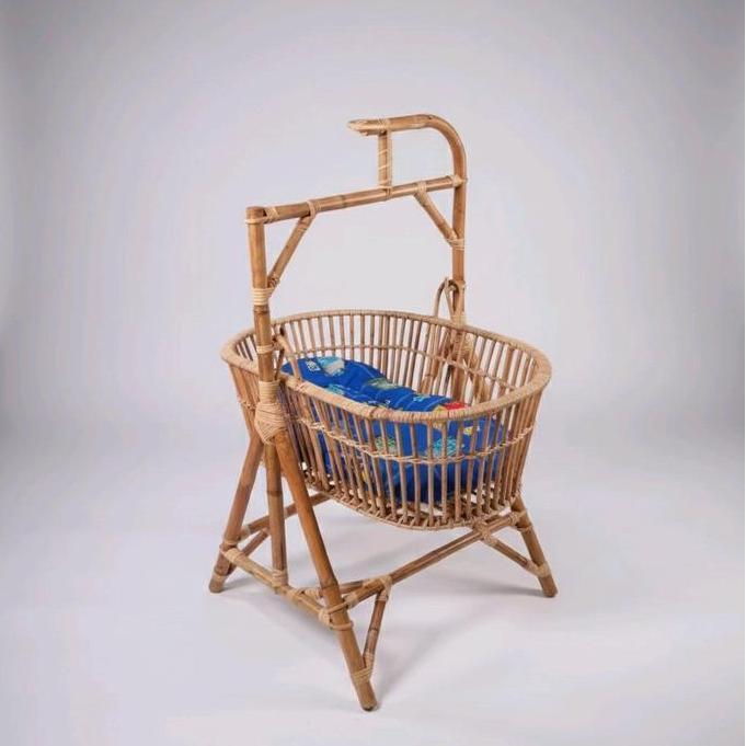 BEST SELLER / PREMIUM Ayunan Bayi Rotan Alami Free Kasur untuk Bayi 0-1 Tahun Bahan Aman Nyaman dan 