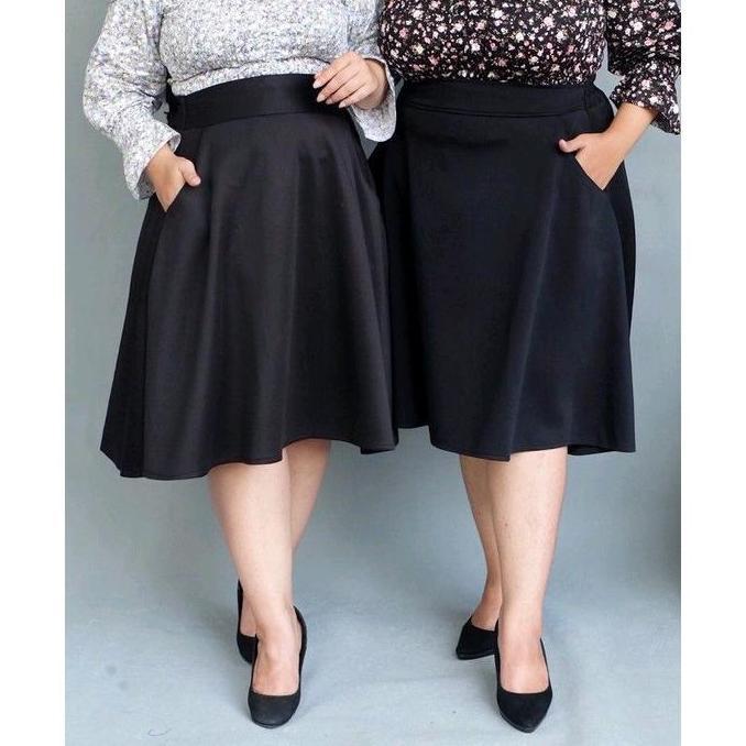 BEST SELLER / PREMIUM ROK MIDI SKIRT BIG SIZE / ROK MINI JUMBO MAYUNG / ROK LILY FLARE SKIRT / ROK M