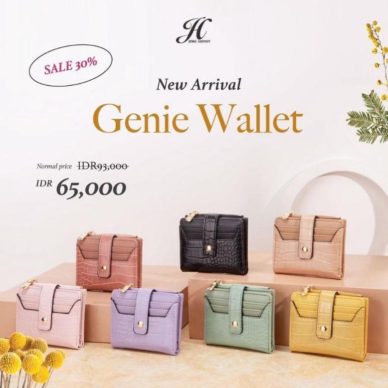 Dmpt- Genie Wallet Jims Honey 100% Original Dompet Lipat Dompet Mini