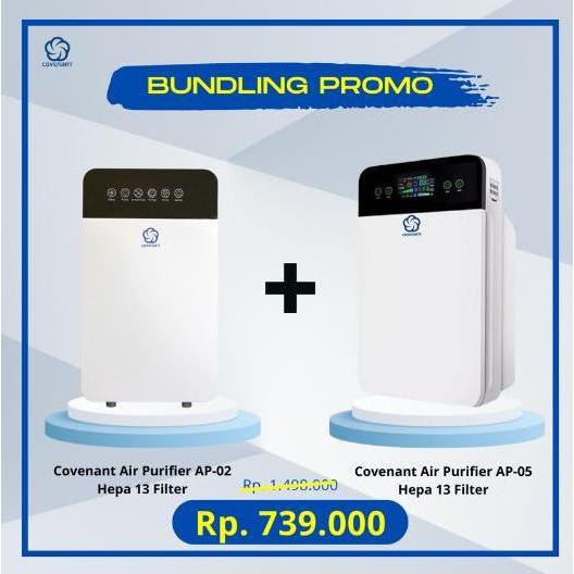 Terpopuler- Promo Bundling Covenant Air Purifier Ap-05+Covenant Air Purifier Ap-02 Pembersih Udara