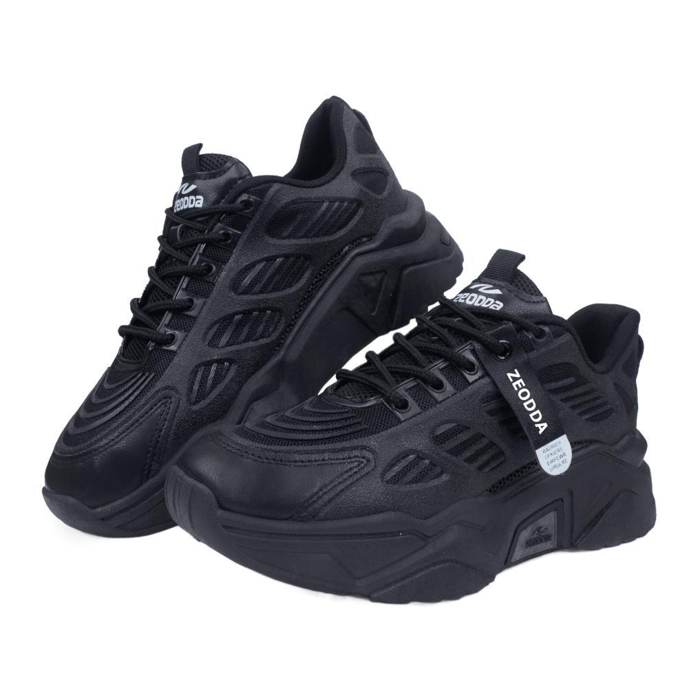 RECOMMENDED` Zeodda Sepatu Sneakers Sekolah Hitam Spesial Black Series