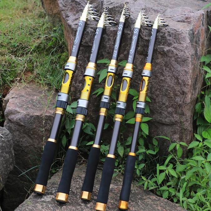 Fhistik- Sougayilang 2.1-3.6M Joran Pancing Serat Karbon Joran Pancing Laut Joran Teleskopik 5.2:1 R