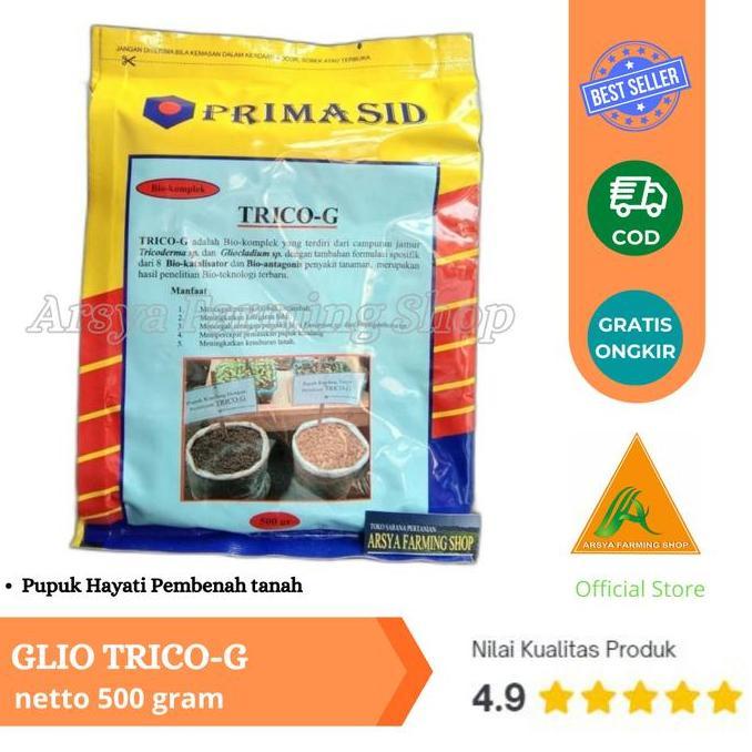 Taman- Primasid Glio Trico-G 500 Gram Fungisida Biologis Organik Bio-Komplek Jamur Tricoderma & Glio
