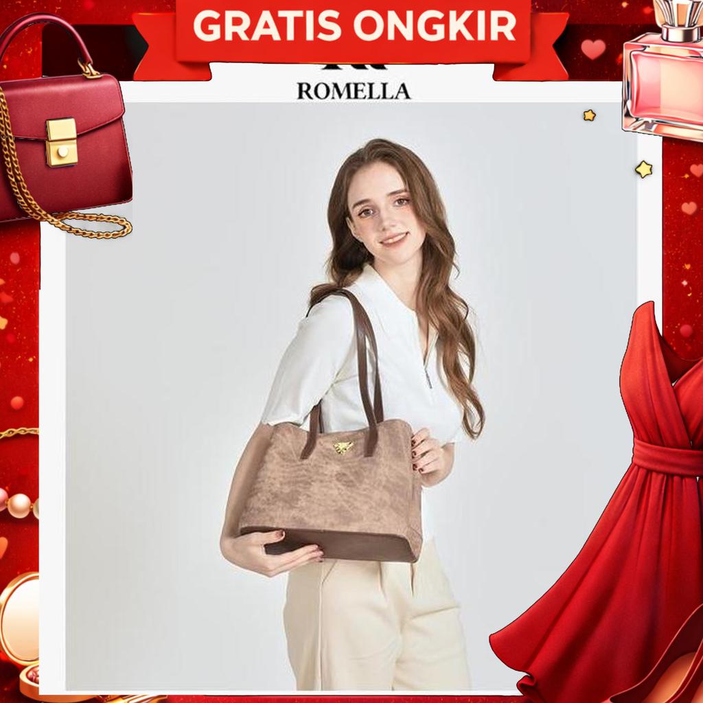 Romella Tote Bag Wanita Tampilan Premium Untuk Sehari-Hari & Pekerjaan R099