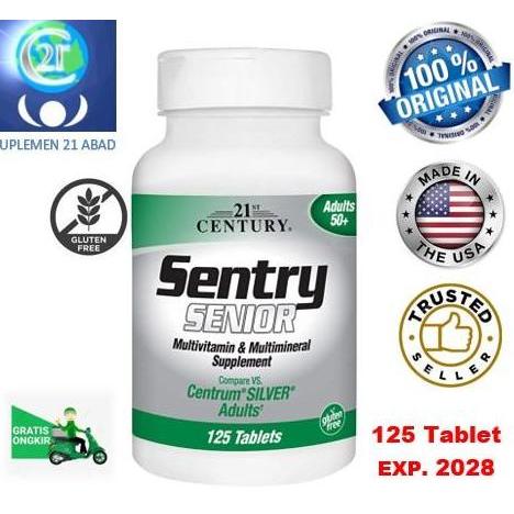 Multivitamin Lansia untuk 50+ tahun keatas 21st Century isi 125