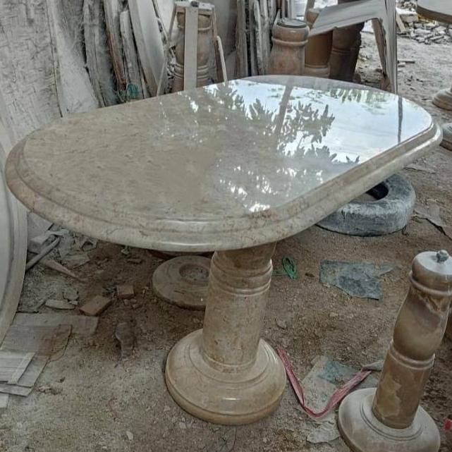 Terlaris Meja Makan Marmer Oval