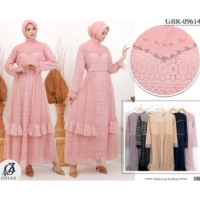 GAMIS OZIAS TILE DOT 09614 LD 105 I Gamis Simpel Kondangan I Pesta Muslimah Nyaman Santai
