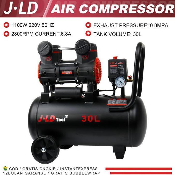 Murah Jld Kompresor Angin Tanpa Oilless 1Hp 30L