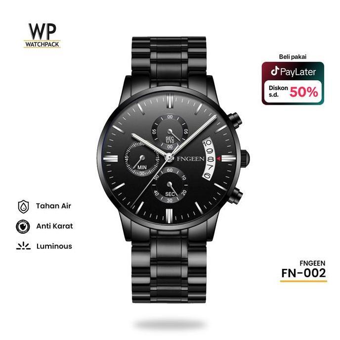 TERBARU WATCHPACK FN-002  | Jam Tangan Pria Asli Tahan Air Kronograf Aksesoris Arloji Watches Cowok