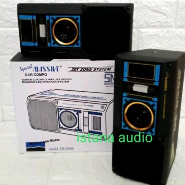 Speaker box massive OE-8566 sepasang 3 way original MASSIVE 8566 Speaker box 4"