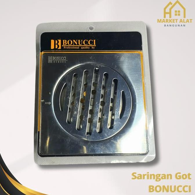 Serbaledeng- Saringan Got Kamar Mandi Stainless Bonucci Kuningan Floor Drain