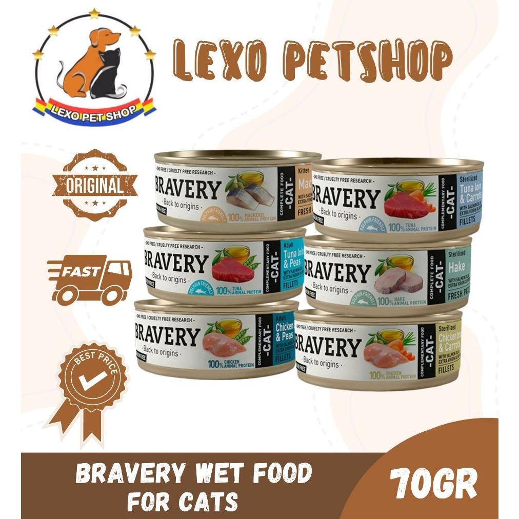 BRAVERY Wet Food for Cats 70gr / Makanan Basah Kucing / Wet Food