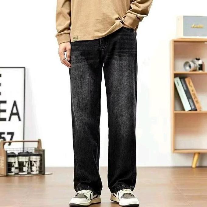 celana panjang baggy pants cowok celana jeans panjang pria celana baggy pants Korean Denim Basic Nya